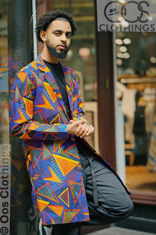 alt="Ankara Lapel Jacket"