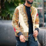 alt="Ankara Print Bomber Jacket"